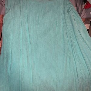 Long high waist sea-foam green skirt